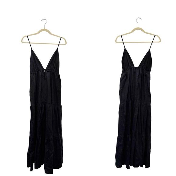NEW REFORMATION Odella Linen Dress in black - Picture 7 of 9